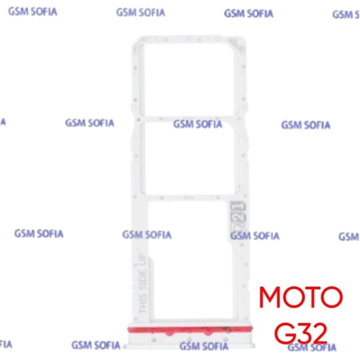 Bandeja sim + Micro SD Para Moto G32 / Motorola G32 - Blanco