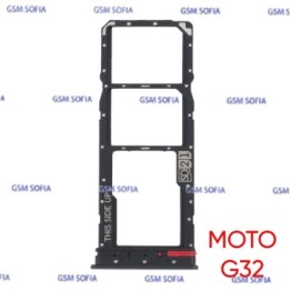Bandeja sim + Micro SD Para Moto G32 / Motorola G32 - Negro