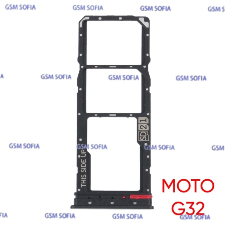 Bandeja sim + Micro SD Para Moto G32 / Motorola G32 - Negro