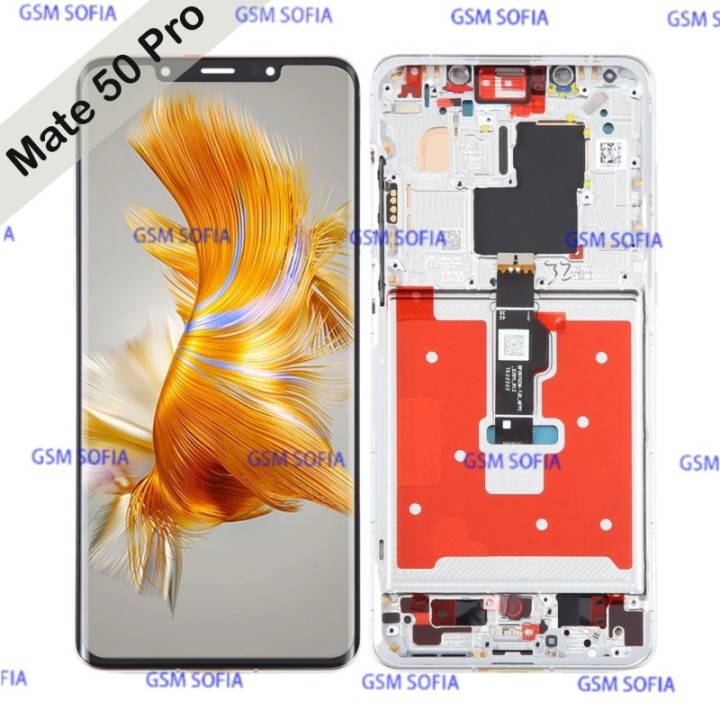 Pantalla Completa Ori con marco Para Huawei Mate 50 Pro - Plata