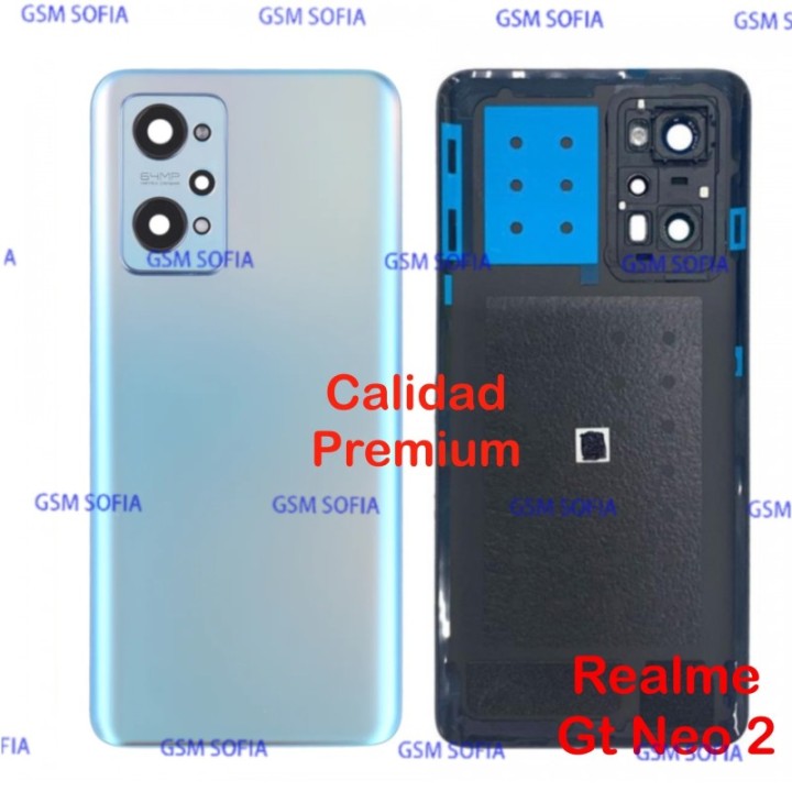 Trasera Con lente Calidad Premium Para Realme Gt Neo 2 - Azul Plateado