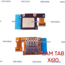 Flex Placa Lector Sim  Para Samsung Galaxy Tab S9 Fe Plus / X616 X610 - Plata