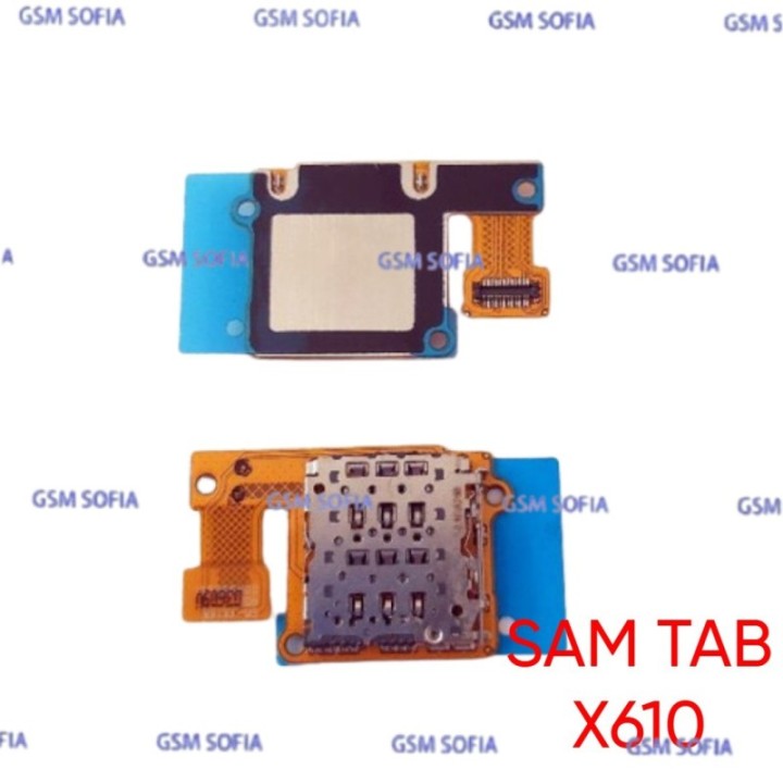 Flex Placa Lector Sim  Para Samsung Galaxy Tab S9 Fe Plus / X616 X610 - Plata