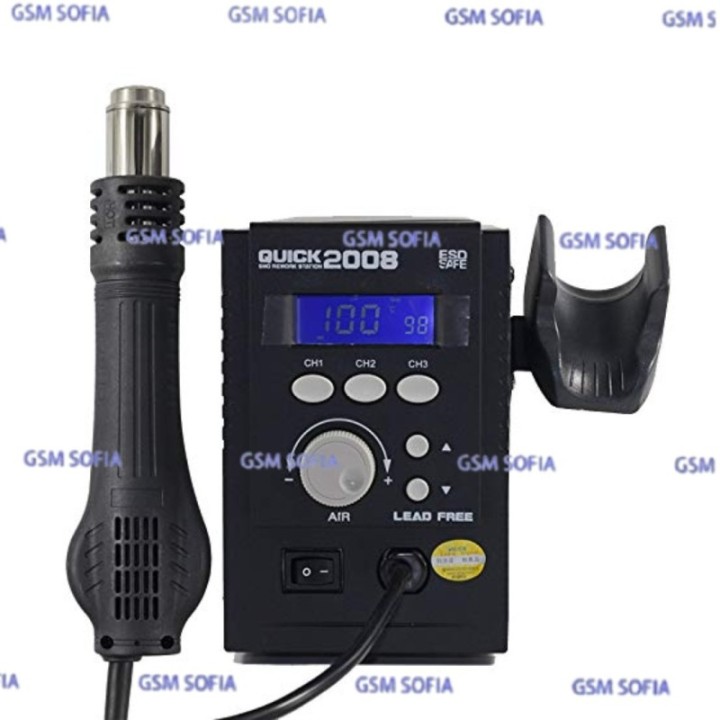 QUICK 2008 Pistola de aire caliente, mantenimiento de soldadura para placa PCB, SMD BGA