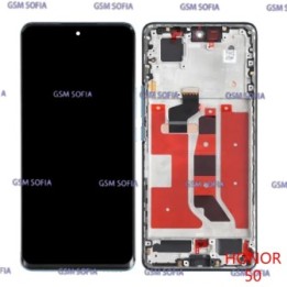 Pantalla Completa con marco Para Huawei Honor 50  - Negro