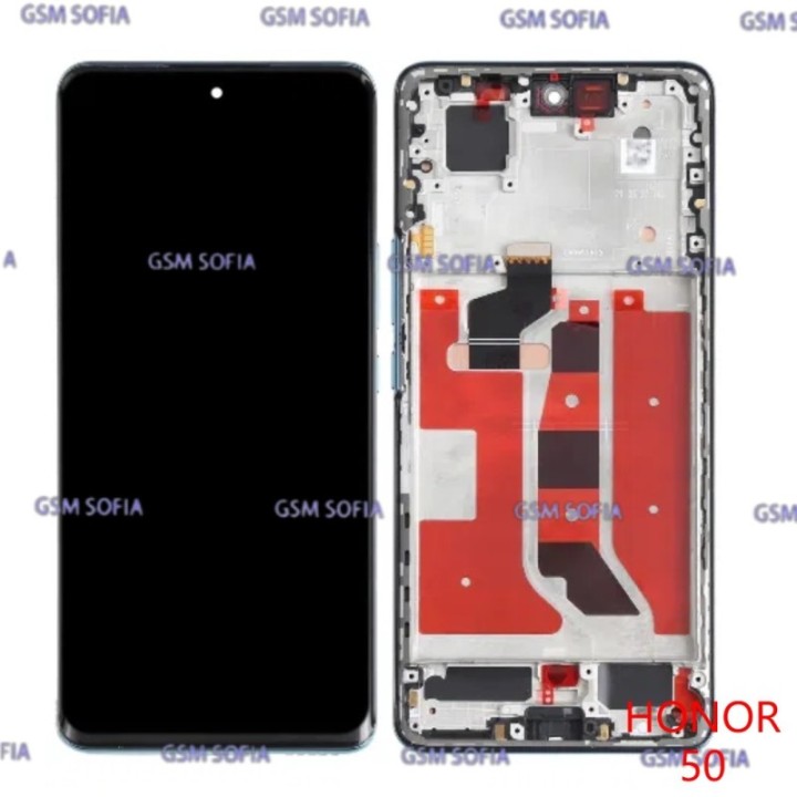 Pantalla Completa con marco Para Huawei Honor 50  - Negro