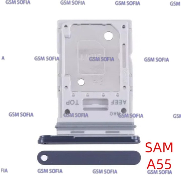 Bandeja Sim+Micro SD para Samsung Galaxy A55 4G A555 / A55 5G A556 - Negro