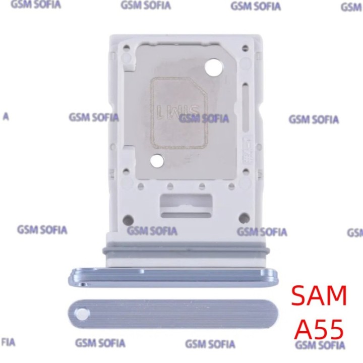 Bandeja Sim+Micro SD para Samsung Galaxy A55 4G A555 / A55 5G A556 - Azul