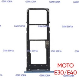 Bandeja sim Para Moto E30 / moto E40 - Azul