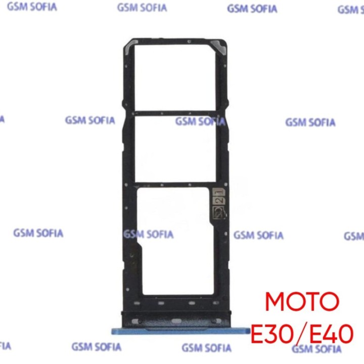 Bandeja sim Para Moto E30 / moto E40 - Azul