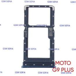 bandeja sim para Motorola Moto G9 Plus - Negro
