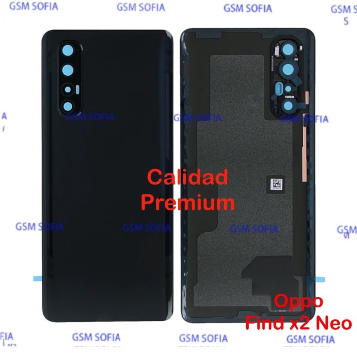 Tapa Trasera Con lente Calidad Premium Para Oppo Find X2 Neo - Negro
