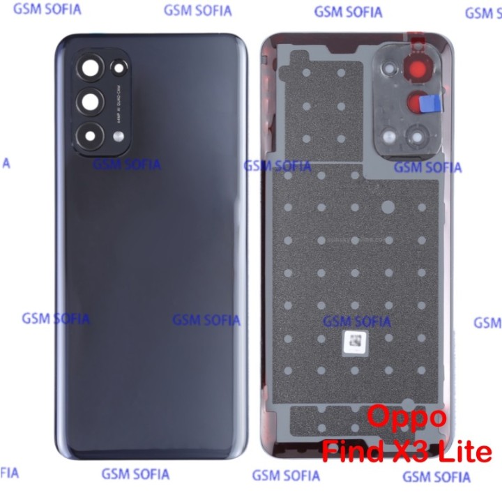 Tapa trasera con lente Para Oppo Find X3 Lite  - Negro