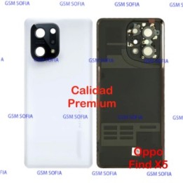 Tapa trasera con lente calidad Premium para Oppo find X5 - Blanco