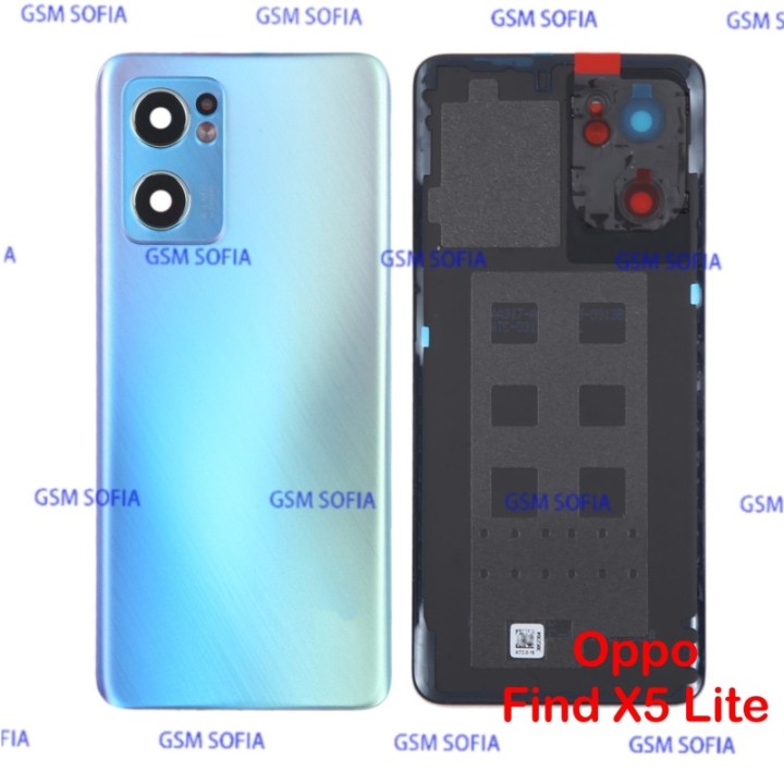 Tapa trasera con lente Para Oppo Find X5 Lite - Azul