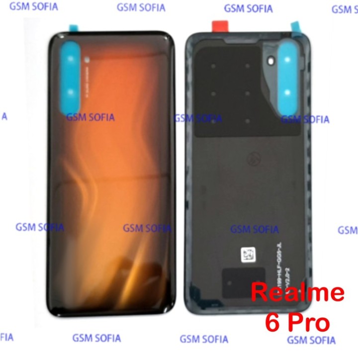 Tapa trasera para Realme 6 Pro - Bicolor Naranja / Negro