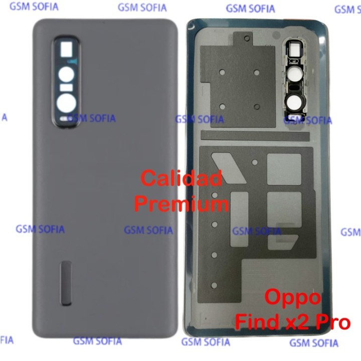 Tapa Trasera Con lente Calidad Premium Para Oppo Find X2 Pro - Negro