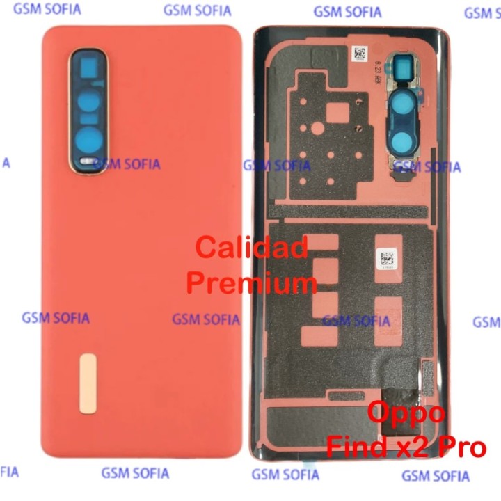 Tapa Trasera Con lente Calidad Premium Para Oppo Find X2 Pro - Naranja