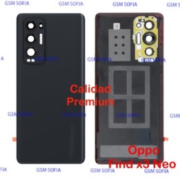 Tapa Trasera Con lente Calidad Premium Para Oppo Find X3 Neo - Negro