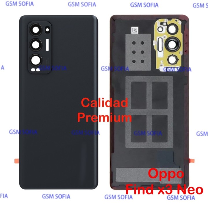 Tapa Trasera Con lente Calidad Premium Para Oppo Find X3 Neo - Negro