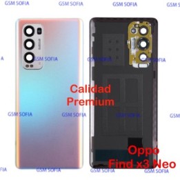 Tapa Trasera Con lente Calidad Premium Para Oppo Find X3 Neo - Plata
