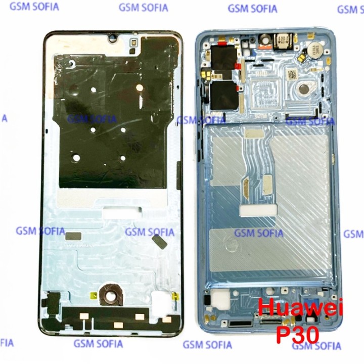 Chasis lateral de pantalla Para Huawei P30 - Azul Claro
