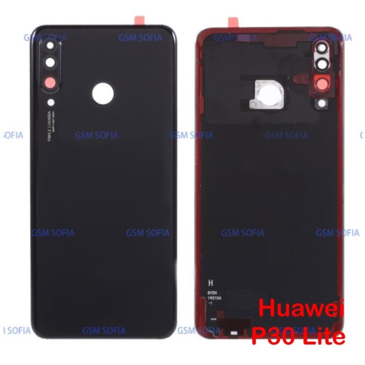 Tapa trasera 48MP con lente de cámara trasera para Huawei P30 Lite / Nova 4E - Negro
