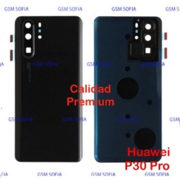 Tapa trasera con lente calidad premium para Huawei p30 pro - Negro