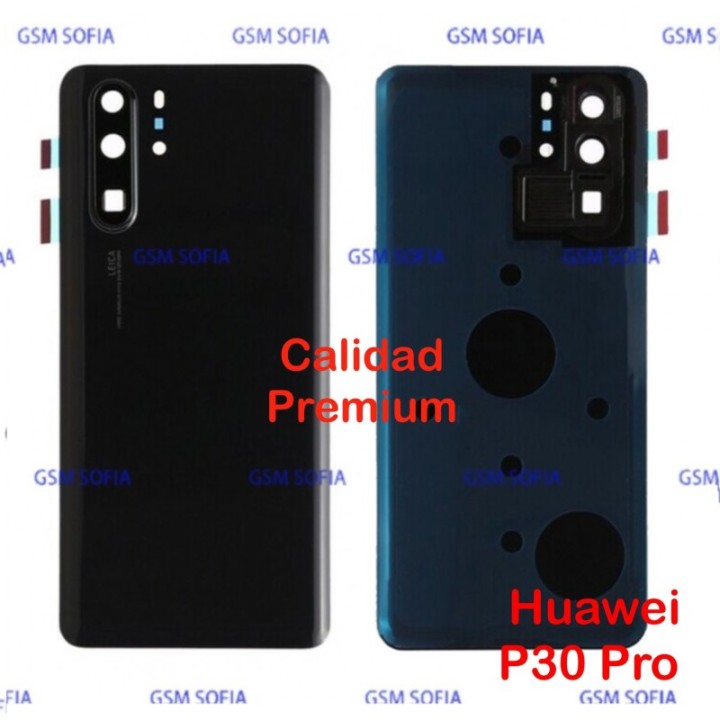 Tapa trasera con lente calidad premium para Huawei p30 pro - Negro