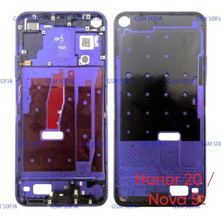 Chasis De Pantalla / Marco Medio / Carcasa Central Para Huawei Honor 20 / Nova 5t - MORADA