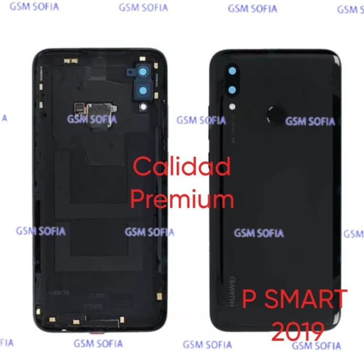 Tapa Trasera Con Lente Con Huella Para Huawei P Smart 2019 - NEGRA (Calidad Premium)