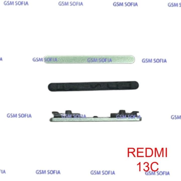 Botón / Pulsador Lateral De Volumen Para Xiaomi Redmi 13c - Verde