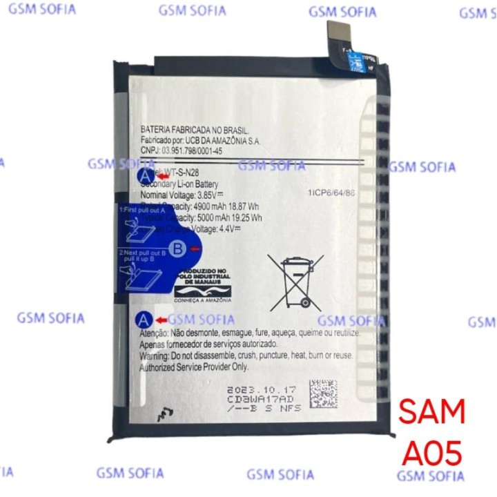 Batería WT-S-N28 Para Samsung Galaxy A05 / A055