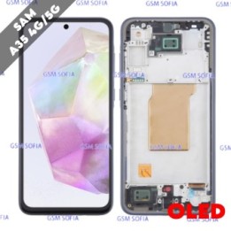 Pantalla Completa OLED con marco para Samsung Galaxy A35 4G A355 / A35 5G A356 - Negro