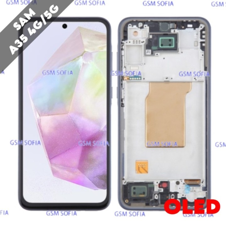 Pantalla Completa OLED con marco para Samsung Galaxy A35 4G A355 / A35 5G A356 - Negro