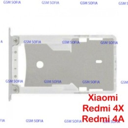 Bandeja Sim + SIM/SD Para Redmi 4X / Redmi 4A - Plata