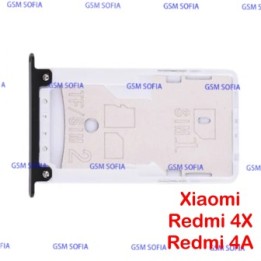 Bandeja Sim + SIM/SD Para Redmi 4X / Redmi 4A - Negro