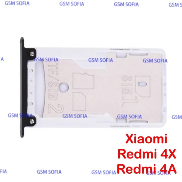 Bandeja Sim + SIM/SD Para Redmi 4X / Redmi 4A - Negro