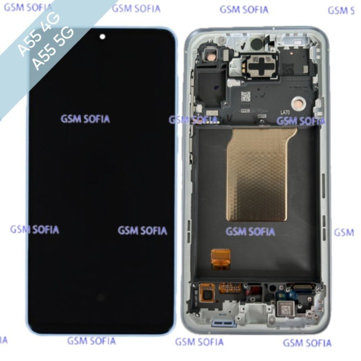 Pantalla Completa Ori con marco Para Samsung Galaxy A55 4G A555 / A55 5G A556 - Azul