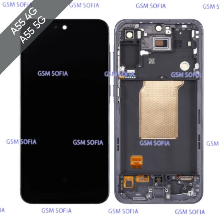 Pantalla Completa Ori con marco Para Samsung Galaxy A55 4G A555 / A55 5G A556 - Negro
