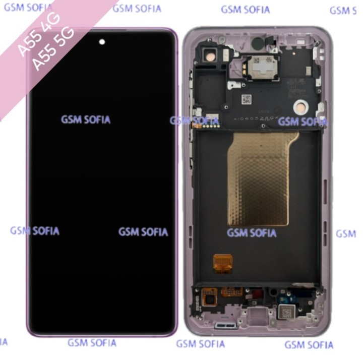 Pantalla Completa Ori con marco Para Samsung Galaxy A55 4G A555 / A55 5G A556 - Rosa