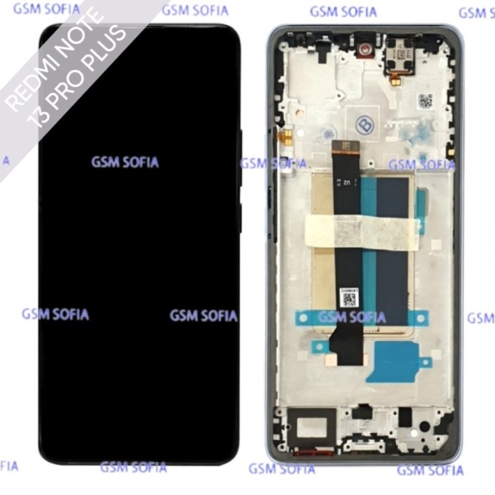 Pantalla Completa Ori con marco Para Xiaomi Redmi note 13 Pro Plus - Plata