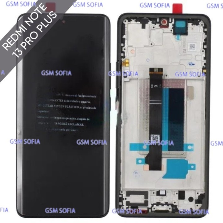 Pantalla Completa Ori con marco Para Xiaomi Redmi note 13 Pro Plus - Negro
