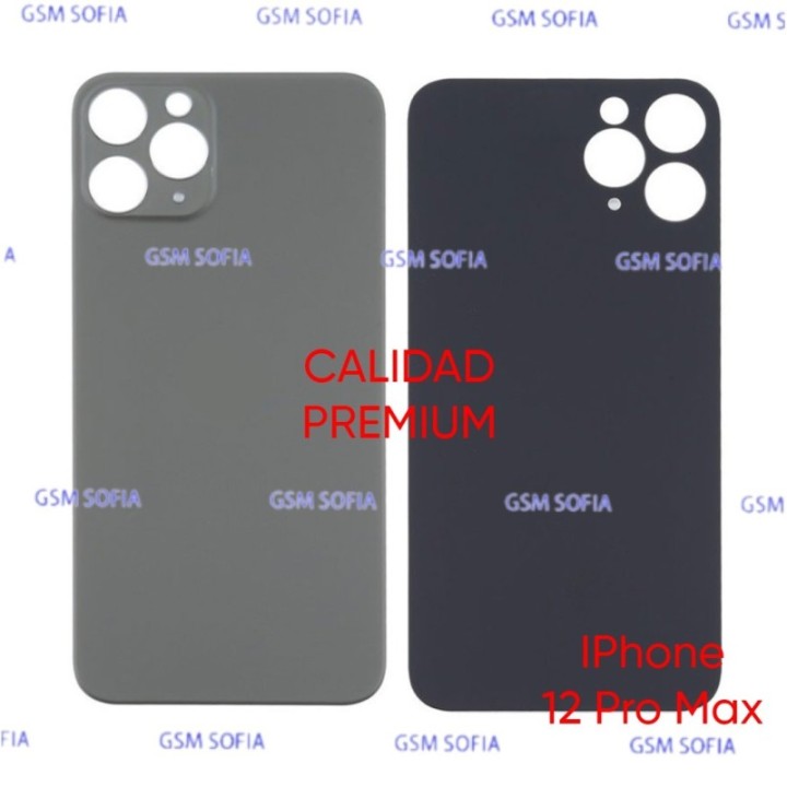 Tapa trasera CALIDAD PREMIUM Para iphone 12 Pro Max - Negra