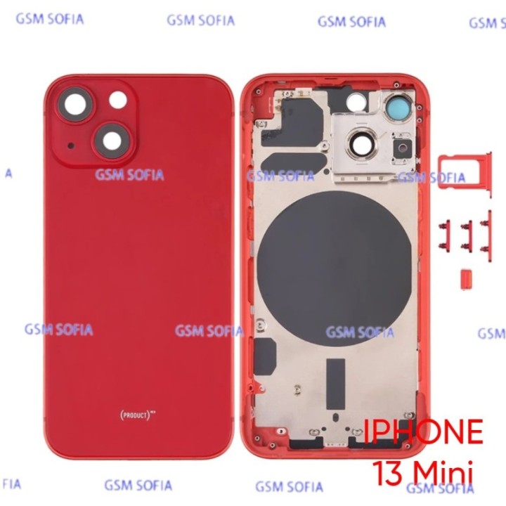 Chasis sin Piezas Para iphone 13 Mini - Rojo