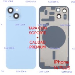 Tapa trasera CON SOPORTE + CALIDAD PREMIUM Para iphone 14 Plus- Azul