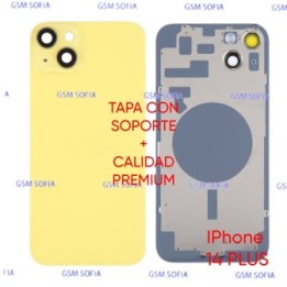 Tapa trasera CON SOPORTE + CALIDAD PREMIUM Para iphone 14 Plus- Amarillo