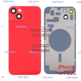 Tapa trasera CON SOPORTE + CALIDAD PREMIUM Para iphone 14 Plus- Rojo