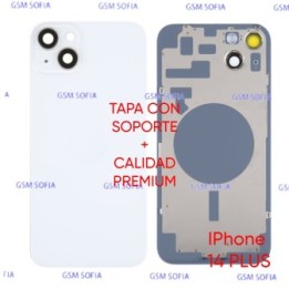 Tapa trasera CON SOPORTE + CALIDAD PREMIUM Para iphone 14 Plus- Blanca