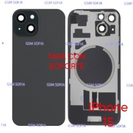 Tapa Trasera con Soporte Para IPhone 15 - Negro